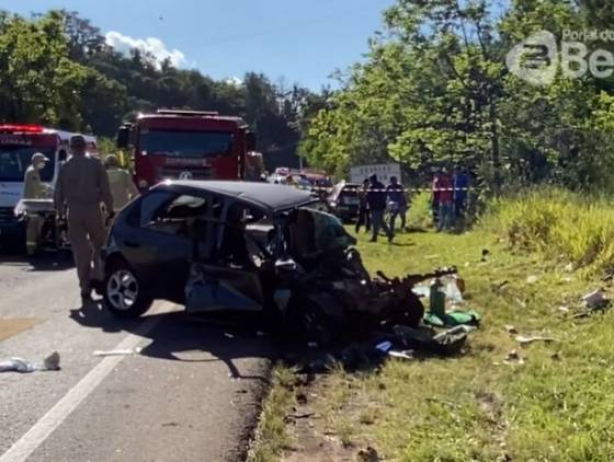 Grave acidente na PR-180 deixa uma vítima fatal e outras duas feridas em Francisco Beltrão