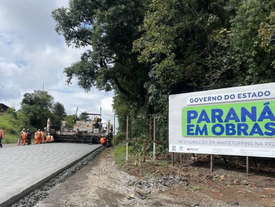 Com aporte de R$ 180,9 milhões, DER inicia concretagem de rodovia em Pato Branco