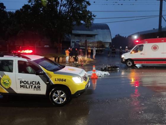 Motociclista morre após colisão com caminhão em Chopinzinho