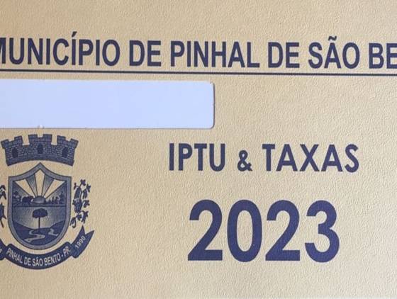 Carnê do IPTU 2023 já está disponível para retirada na Prefeitura Municipal de Pinhal de São Bento
