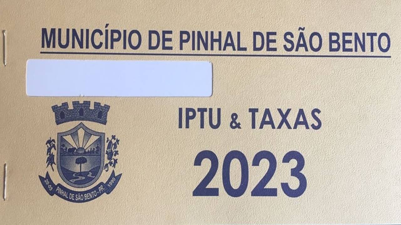 Carnê do IPTU 2023 já está disponível para retirada na Prefeitura Municipal de Pinhal de São Bento