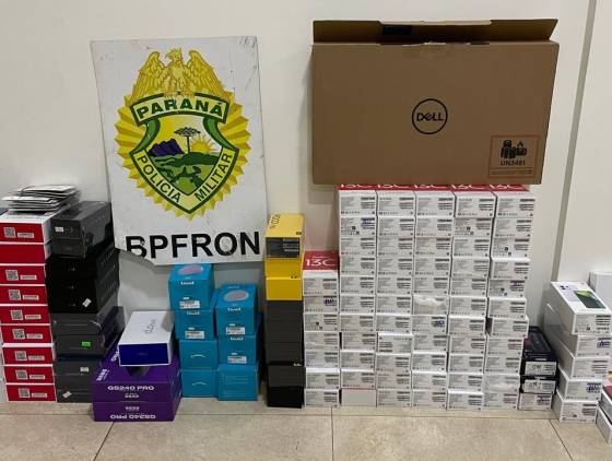 BPFRON apreende veiculo carregado em Capitão Leônidas Marques