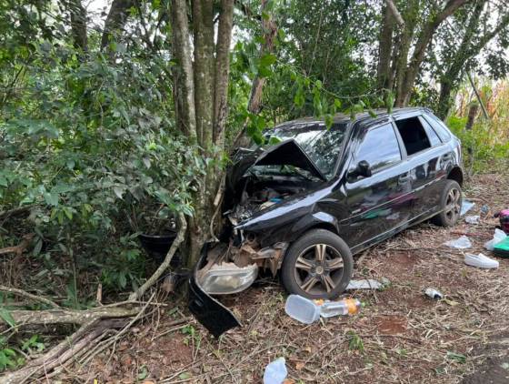 Morre no hospital, Idosa vítima de acidente na PR-690 em Pinhal de São Bento