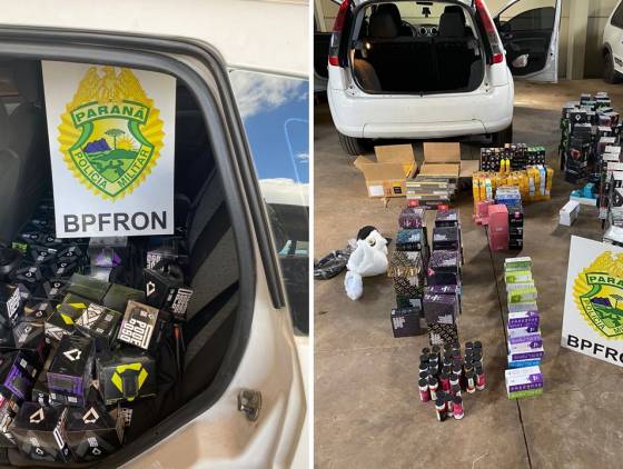 BPFRON apreende veículo carregado com produtos contrabandeados em Ampére