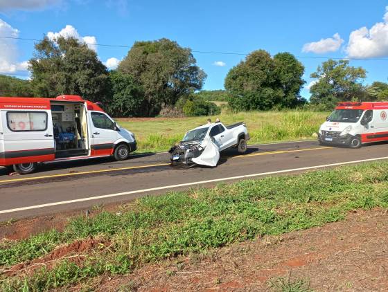 Acidente na PR-886 entre Santa Izabel do Oeste e Ampére deixa uma vítima fatal