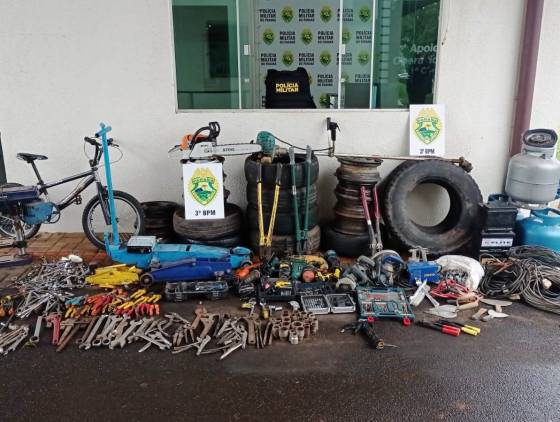 Polícia Militar de Pato Branco prende suspeito de receptação de produtos furtados no bairro Sudoeste