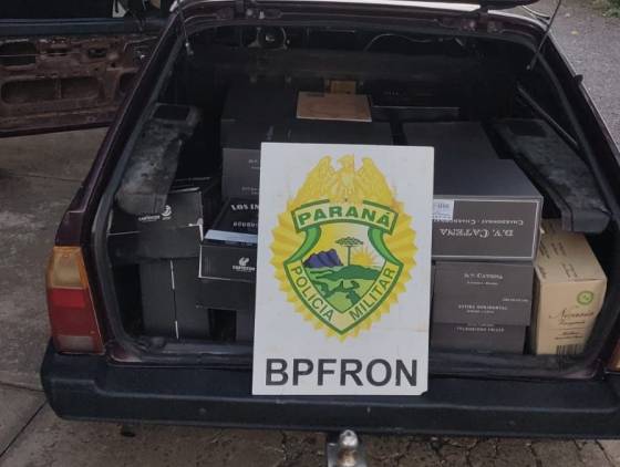 BPFRON apreende veículo carregado com bebidas estrangeiras em Barracão