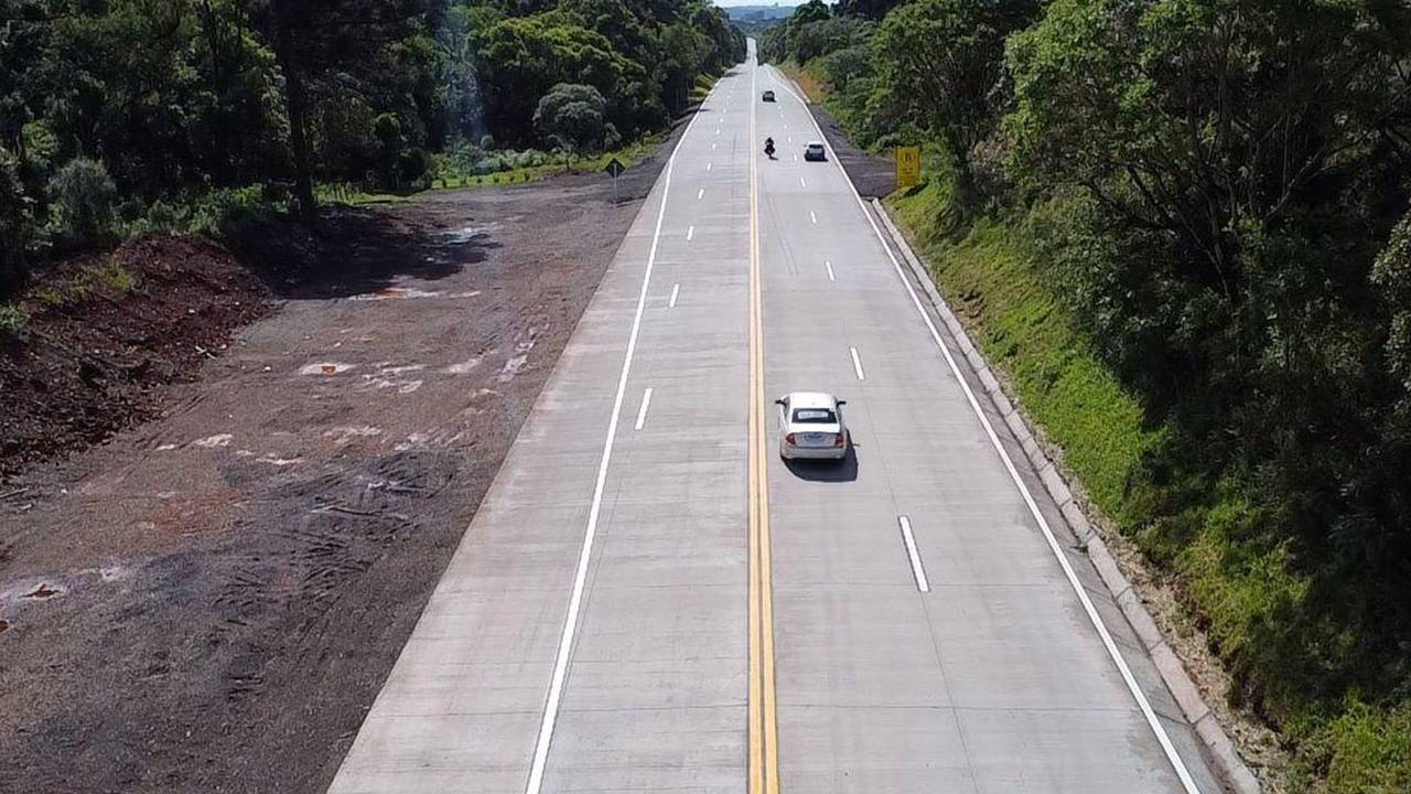 Restauração em concreto da PRC-280 entre Palmas e Clevelândia chega a 83%
