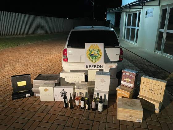 BPFRON apreende bebidas estrangeiras em Santo Antônio do Sudoeste