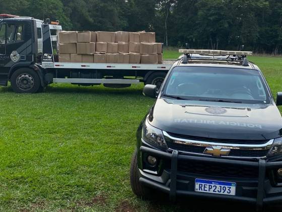 BPFRON apreende 336 caixa de bebidas estrangeiras em Santo Antônio do Sudoeste