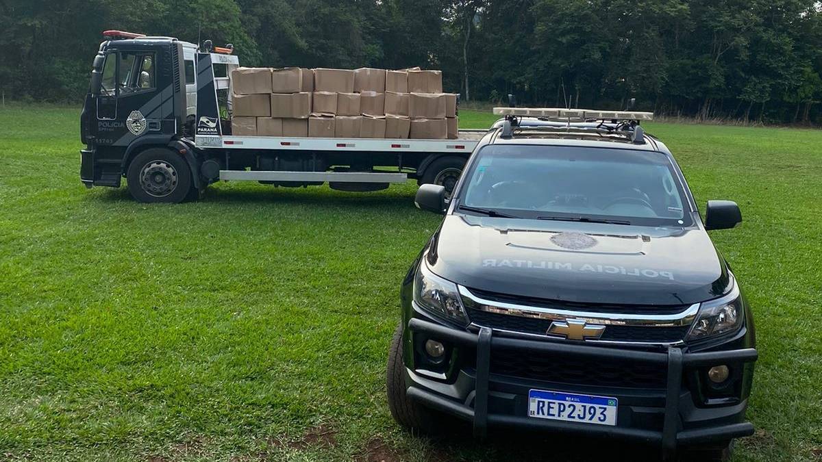 BPFRON apreende 336 caixa de bebidas estrangeiras em Santo Antônio do Sudoeste