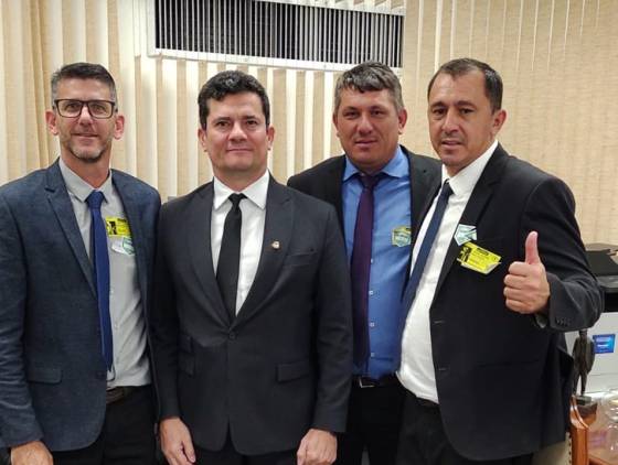 Em Brasília, vereadores de Pinhal de São Bento se reúnem com Sérgio Moro