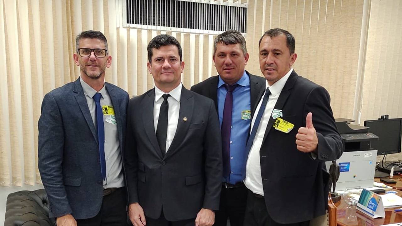 Em Brasília, vereadores de Pinhal de São Bento se reúnem com Sérgio Moro