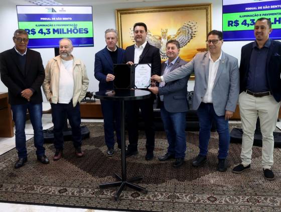 Pinhal de São Bento celebra convênio de R$ 4,3 Milhões para Obras de Asfalto e Iluminação