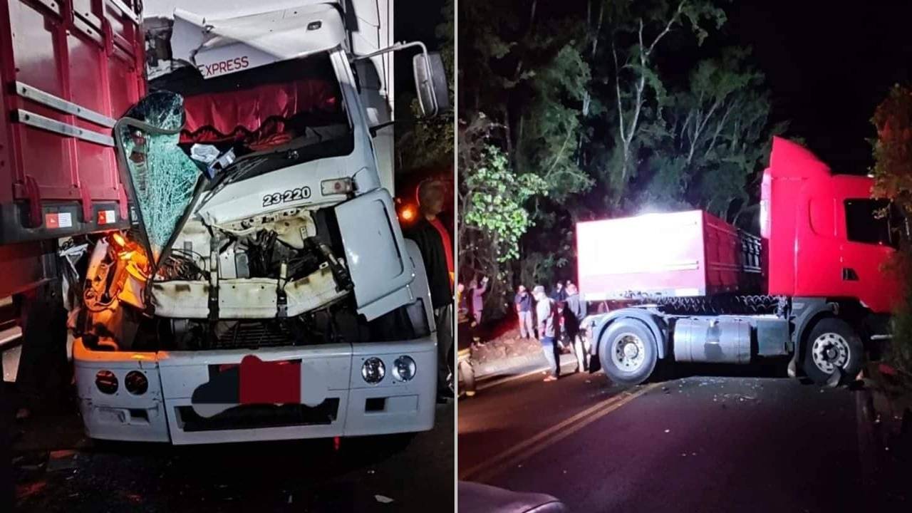 Colisão envolvendo carreta, caminhão e veículo é registrada na SC-157, em Formosa do Sul
