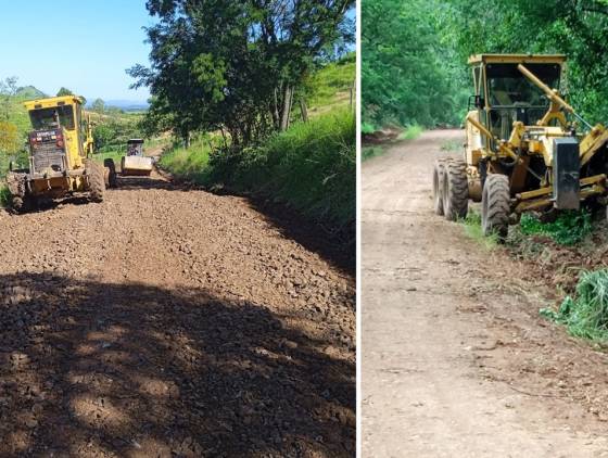 Pinhal de São Bento realiza obras de manutenção em estradas rurais