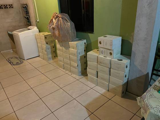BPFRON apreende 65 caixas de bebidas estrangeiras em Santo Antônio do Sudoeste