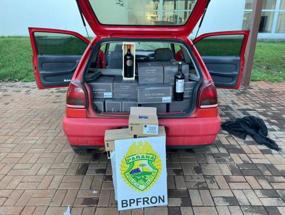 BPFRON apreende veículo com Produtos da Argentina em Santo Antônio do Sudoeste
