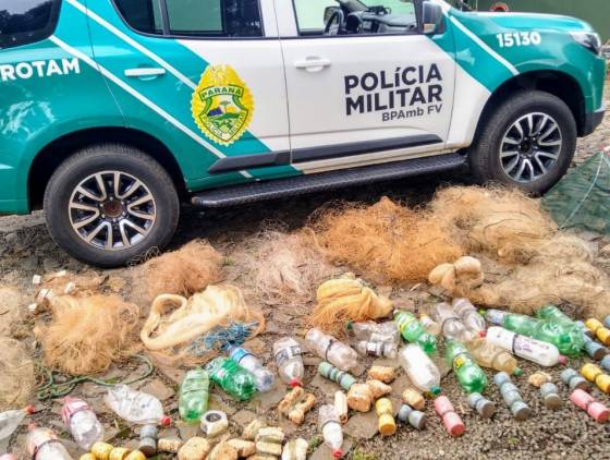 Operação Aquática: Apreensão de materiais utilizados em pesca predatória na Represa Salto Santiago