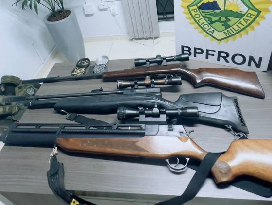 BPFRON prende homem e apreende armas e munições em Barracão