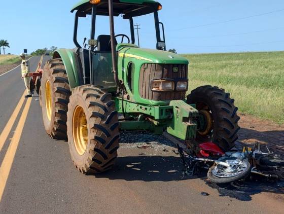 Morador de Capanema morre em grave acidente envolvendo trator e motocicleta na PR-281