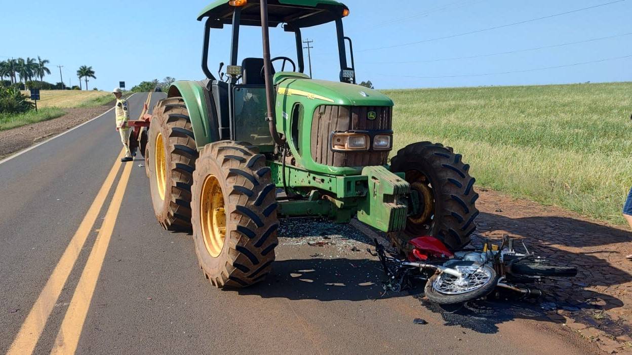 Morador de Capanema morre em grave acidente envolvendo trator e motocicleta na PR-281