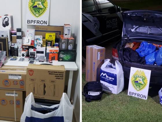 BPFRON apreende diversos produtos contrabandeados em Ampére
