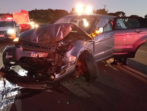 Forte colisão entre carro e caminhão na PRc-280 deixa um ferido em Clevelândia